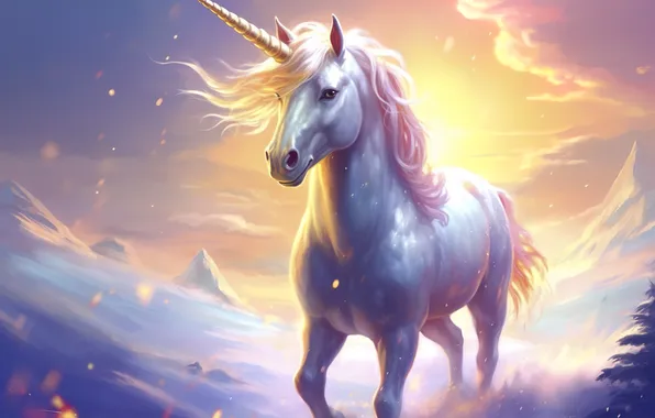 The sky, look, face, clouds, nature, pose, horse, horse