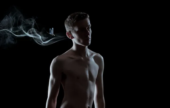Background, smoke, guy