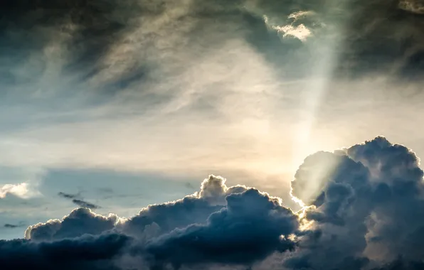 The sky, clouds, landscape