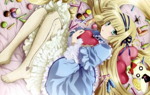 Picture heart, rabbit, sweets, long hair, ruffles, gosick, Victorica de Blois
