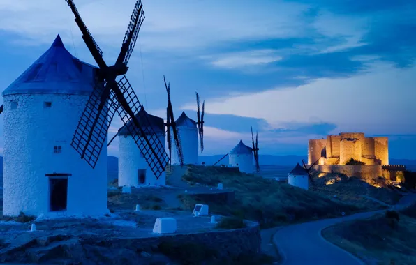 Picture Spain, windmills, Castile-La Mancha, Consuegra