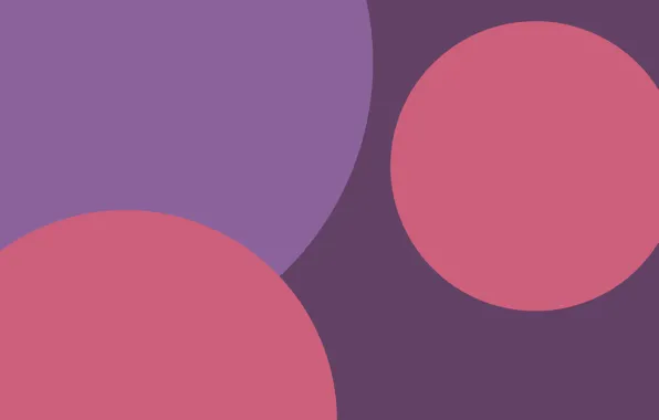 Purple, circles, pink, flat