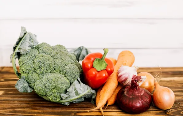 Picture bow, pepper, vegetables, garlic, broccoli