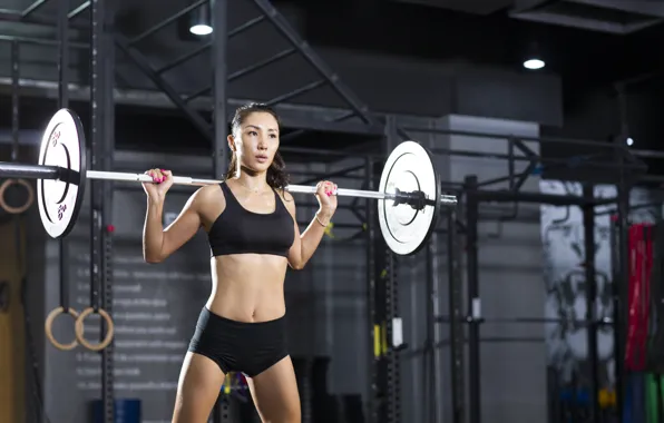 Female, gym, crossfit, weightlifter