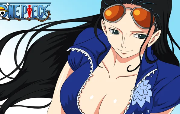 Girl, sexy, cleavage, One Piece, long hair, boobs, anime, beautiful