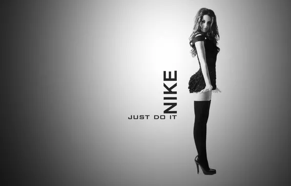 Girl, stockings, nike