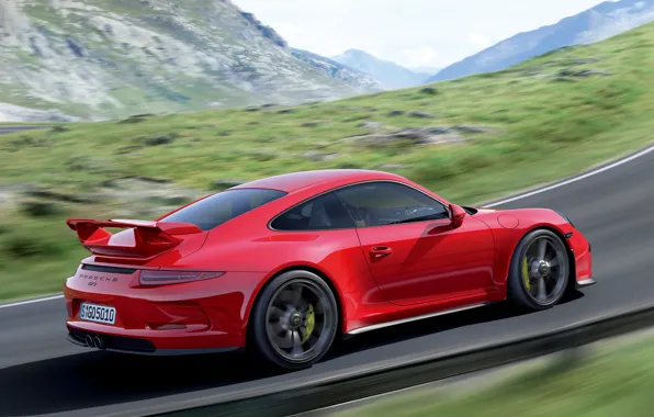 Picture car, red, Porsche, wallpaper, Porsche, 911 GT3