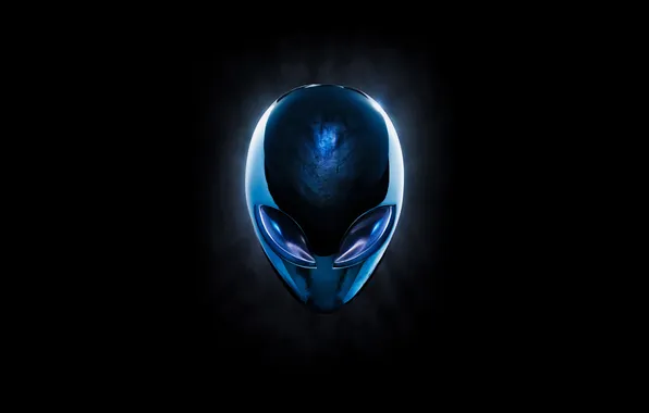 Blue, head, Alien, blue, Alienware, Head, Dell