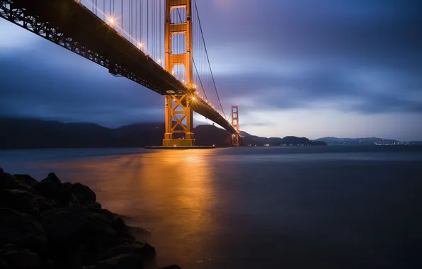 Picture bridge, the city, San Francisco, Golden Gate, Golden Gate Bridge