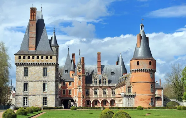 Picture Windows, The sky, Garden, Castle