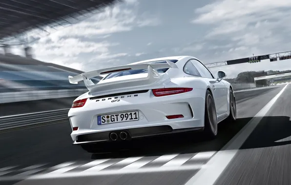 Picture auto, markup, track, 911, Porsche, GT3, back, hell