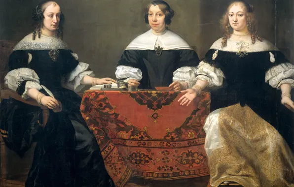 Picture portrait, picture, Ferdinand Bol, Three Of The Regent