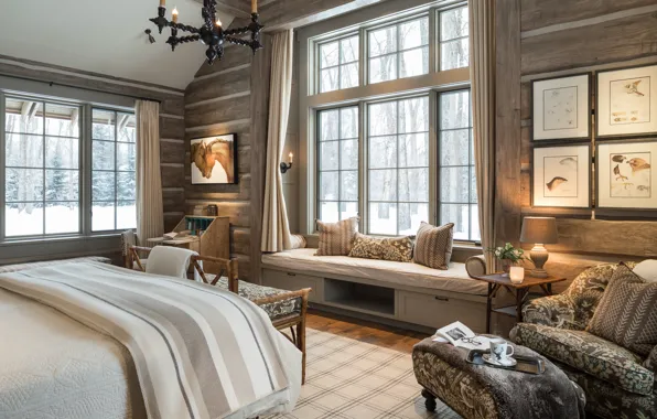 Design, bed, chair, window, bedroom