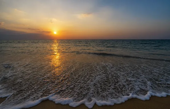 Sand, sea, wave, beach, summer, sunset, summer, beach