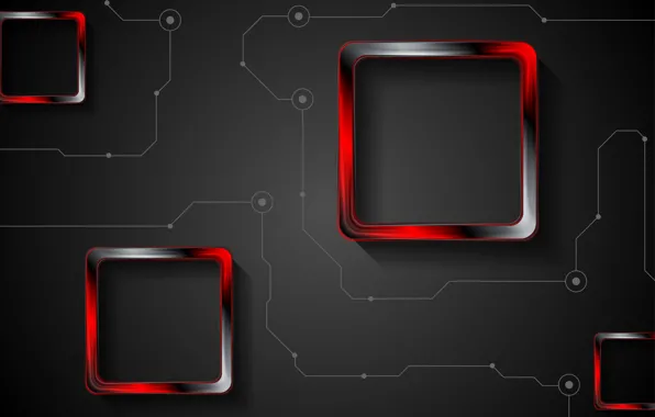 Picture line, abstraction, texture, squares, abstract, red, black, squares