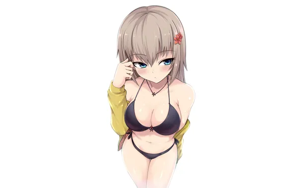 Girl, sexy, cleavage, long hair, boobs, anime, beautiful, pretty