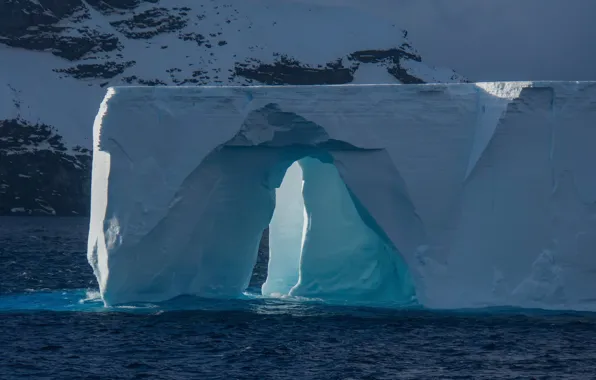 Picture iceberg, arch, Antarctica