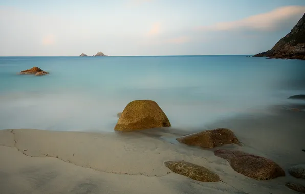 Sea, the sky, clouds, stones, rocks