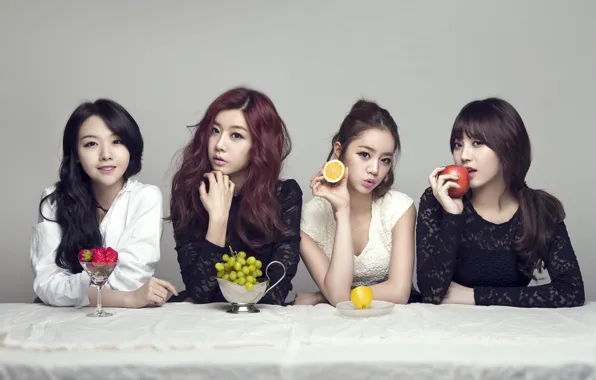 Music, girls, food, fruit, Asian girls, South Korea, singer, Girls Day