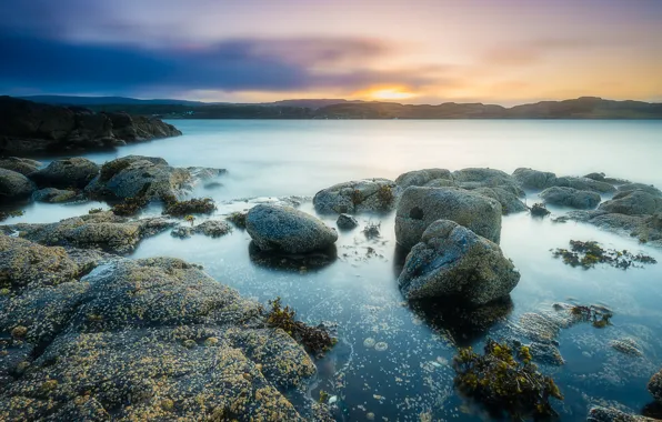 Picture sea, stones, coast, Scotland, Scotland, Kildonan