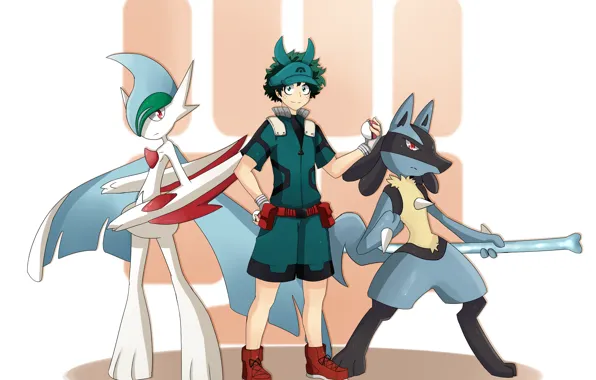 Crossover, pokemon, My Hero Academia, Boku No Hero Academy, Midori Isuku, My Hero Academy