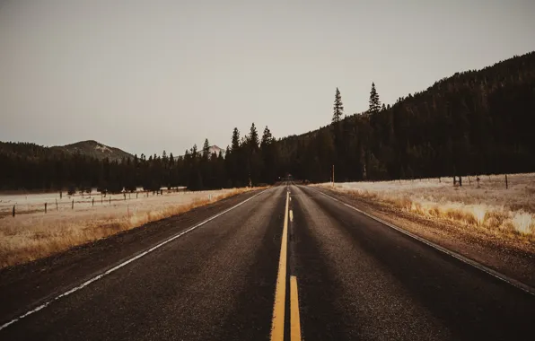 Picture road, sky, mountains