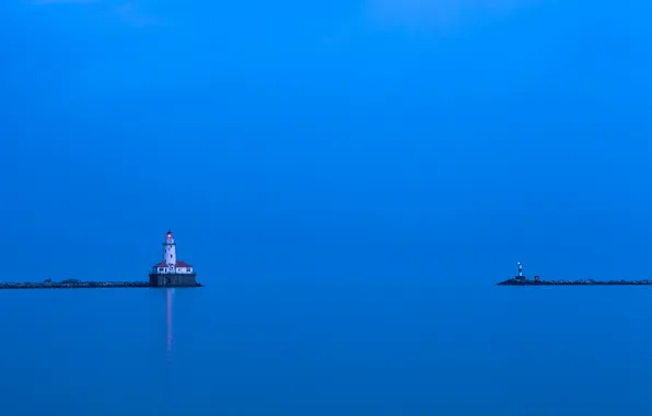 Sea, the sky, lighthouse, Bay