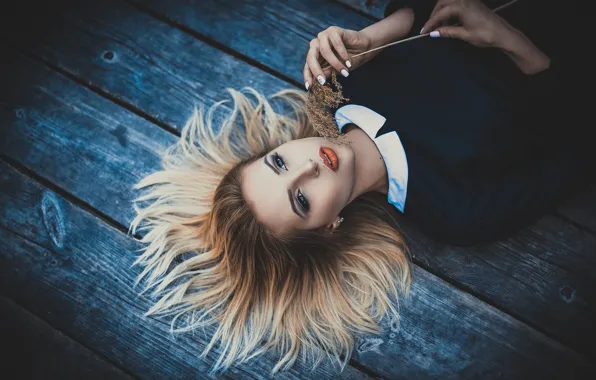 Picture girl, pose, background