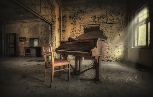 Music, chair, piano