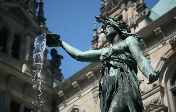 Picture water, Germany, fountain, statue