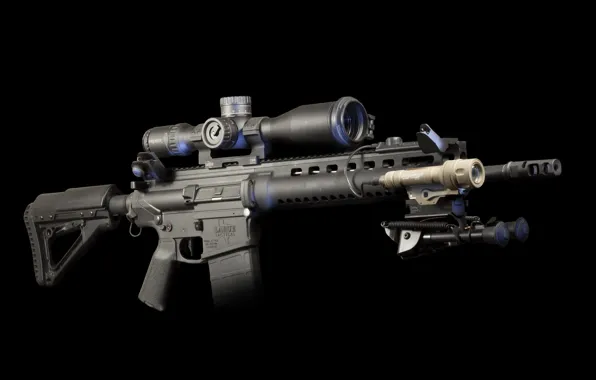 Weapons, background, flashlight, optics, rifle, carabiner, assault, fry