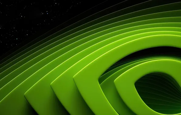 Picture Technology, Futuristic, Green aesthetic, Abstract background, Nvidia Logo