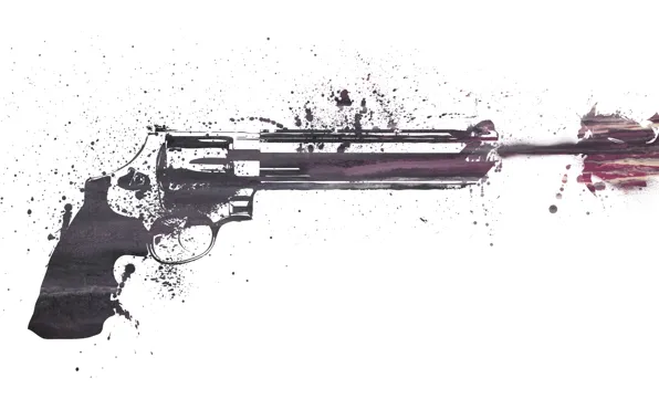 Weapons, patterns, paint, figure, colors, shot, revolver, weapon