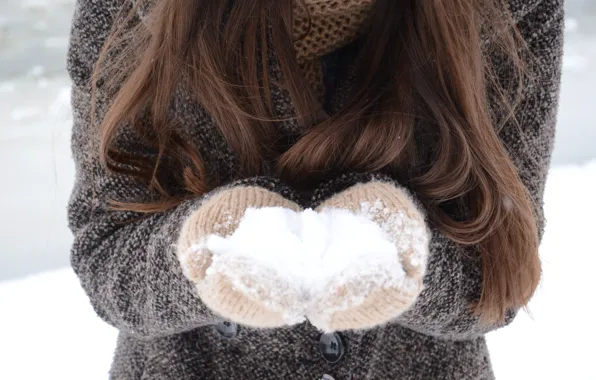 Winter, white, snow, hair