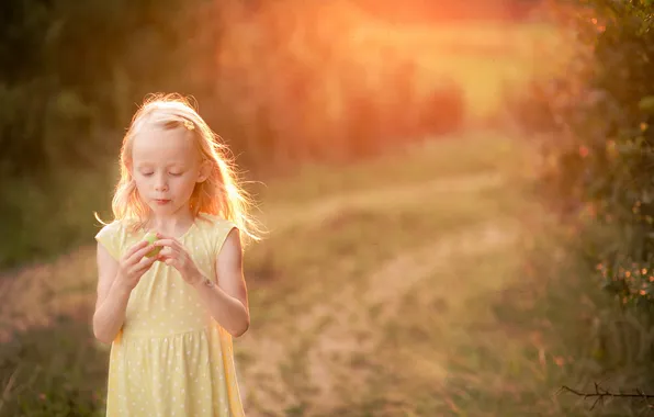 Picture light, mood, Apple, girl