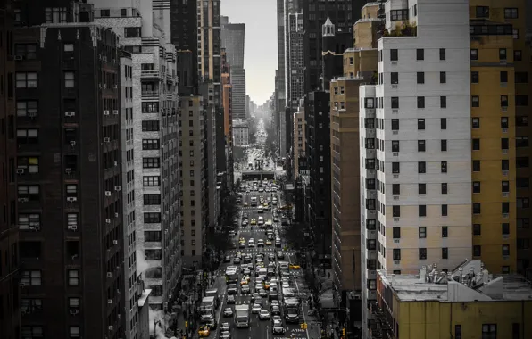 Picture the city, street, New York
