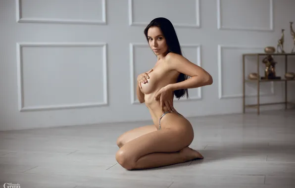 Ass, ass, chest, naked, panties, linen, tummy, figure