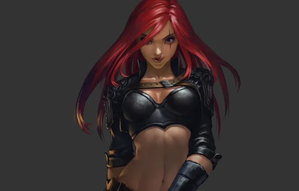 Language, girl, background, art, scar, lol, Katarina, league of legends