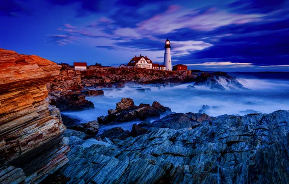 Lighthouse, Maine, North America