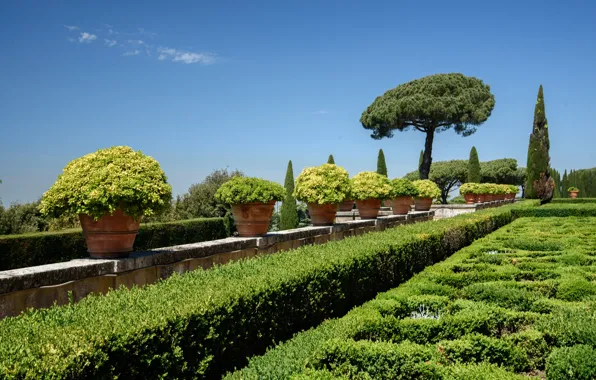 Picture the sky, Park, Italy, Villa Barberini, Castel Gandolfo