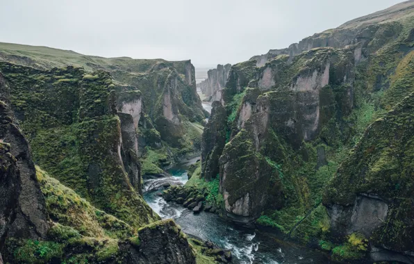 Landscape, nature, river, rocks, gorge