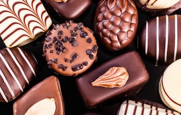 Candy, sweets, chocolate, cuts