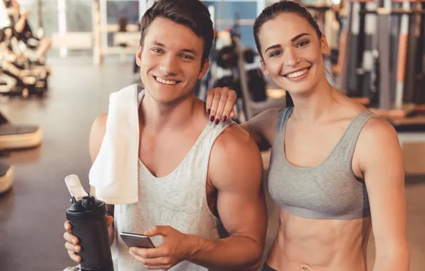 Look, pose, figure, pair, fitness, two, muscle, muscle