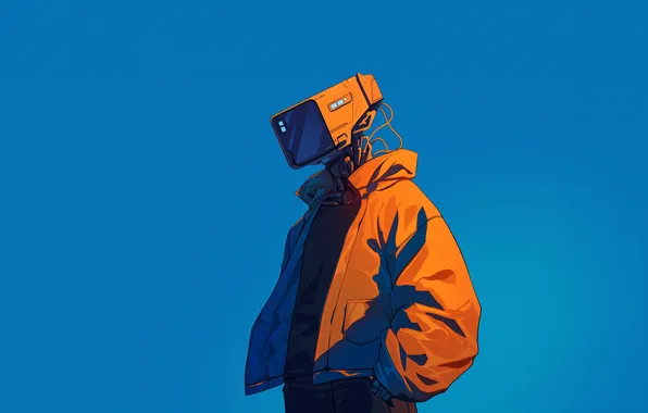 Picture monitor, jacket, AI art