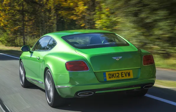 Picture green, speed, Bentley, Continental, Bentley