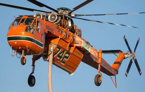 Picture crane, large, helicopter, air, capacity, Sikorsky S-64, Erickson Air-Crane