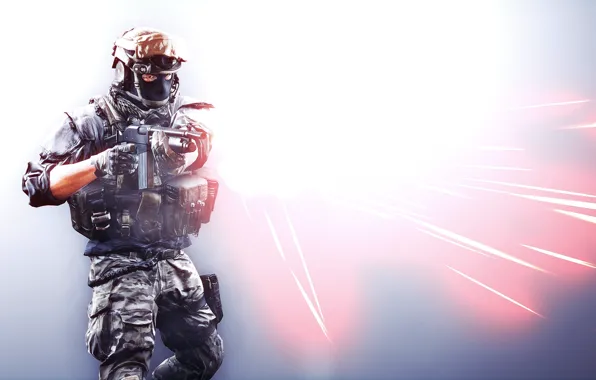 Gun, soldier, weapon, Battlefield, shotgun, uniform, seifuku, Battlefield 4