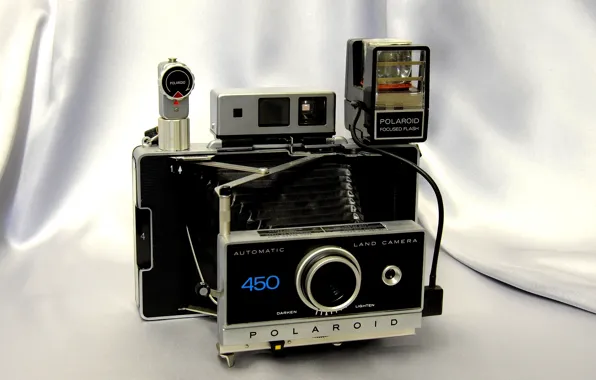 Background, flash, viewfinder, automatic camera, Polaroid 450
