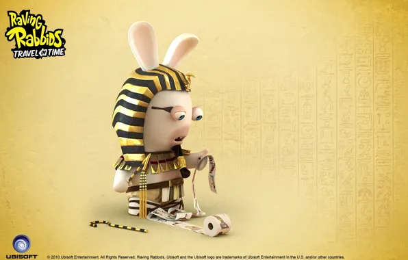 Picture rabbit, Pharaoh, Egypt, Raving Rabbids Travel in Time
