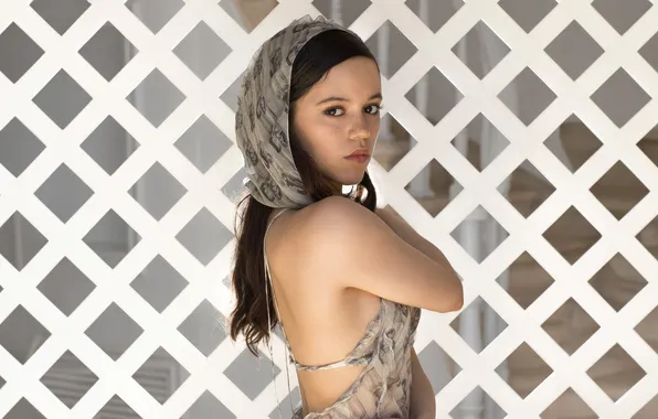 Look, pose, back, makeup, figure, actress, Jenna Ortega, Jenna Ortega